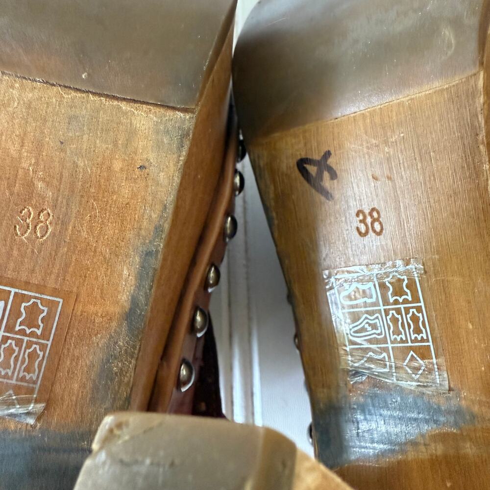 Miu Miu brown woven leather mules prominent bow size 8 - Picture 14 of 16